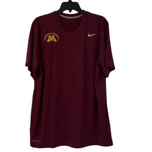 Minnesota Golden Gophers Baseball M Patch Nike Large Dry Fit Scoop Neck, T-shirt